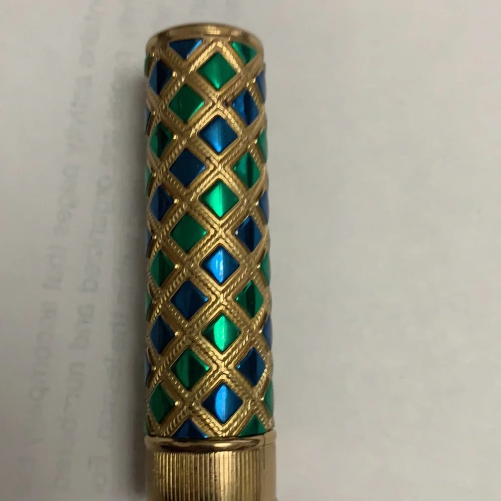 NEW AVON DESSERT DAWN EMPRESS FULL LIPSTICK VINTAGE METAL TUBE COLLECTIBLE w/box